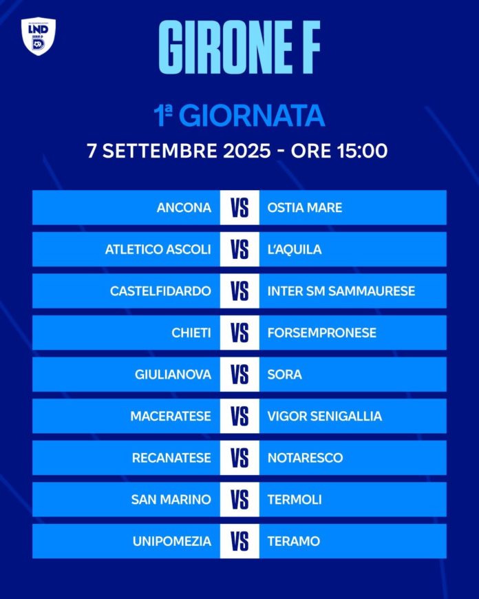 Calcio, Serie D, svelato il calendario, per il Termoli esordio a San Marino