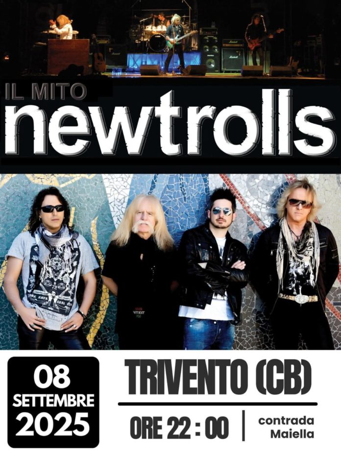 Concerto dei New Trolls a Trivento per la festa di contrada Maiella