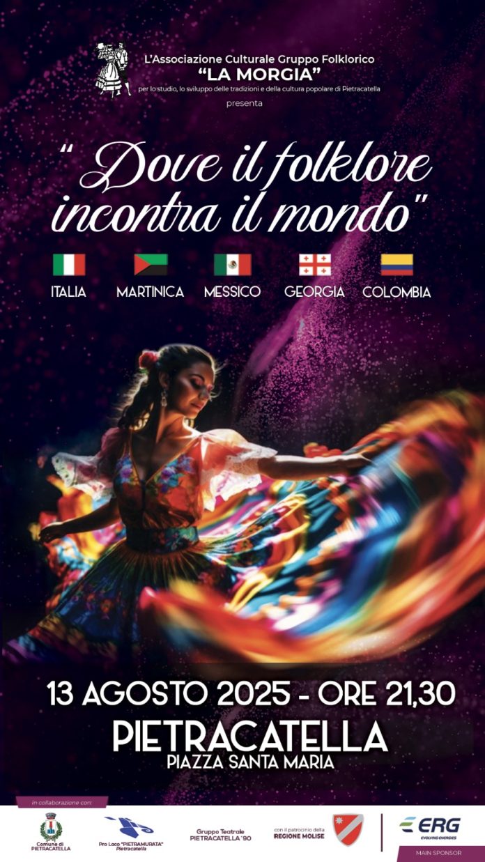 Pietracatella si accende di colori e suoni dal mondo. Tutto pronto per il Festival Internazionale del Folklore