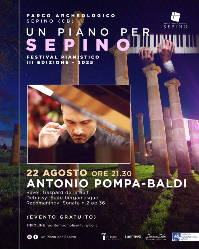 Un piano per Sepino, il concerto del pianista Antonio Pompa-Baldi