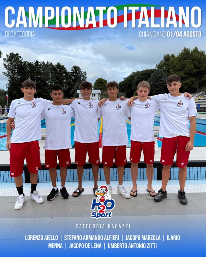 Nuoto, tricolori di Chianciano Terme categoria Ragazzi, volano le staffette, Aiello si fa valere nella prova individuale