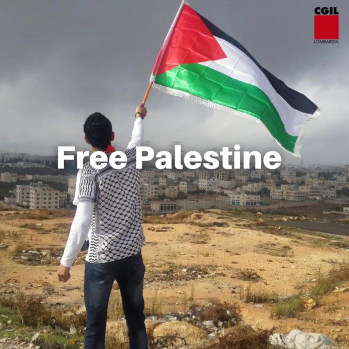 2 ottobre flash mob ‘Luci sulla Palestina’ #DigiunoGaza