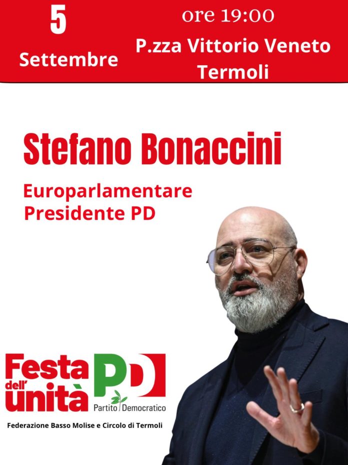 Termoli: domani in piazza monumento Stefano Bonaccini
