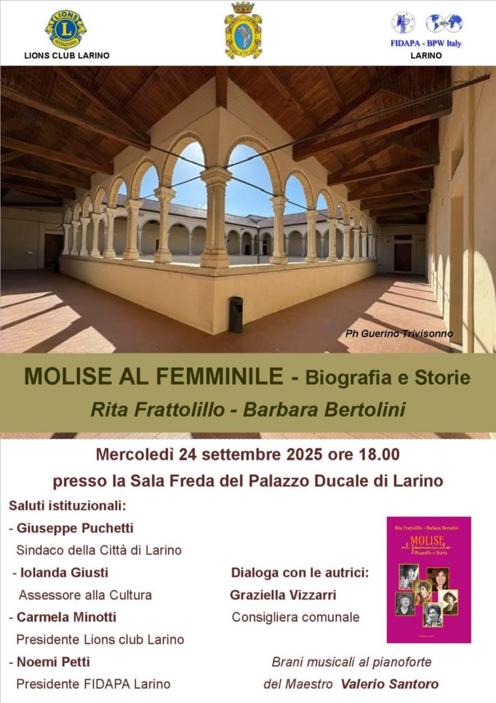 Larino: presentazione del nuovo libro di Rita Frattolillo e Barbara Bertolini