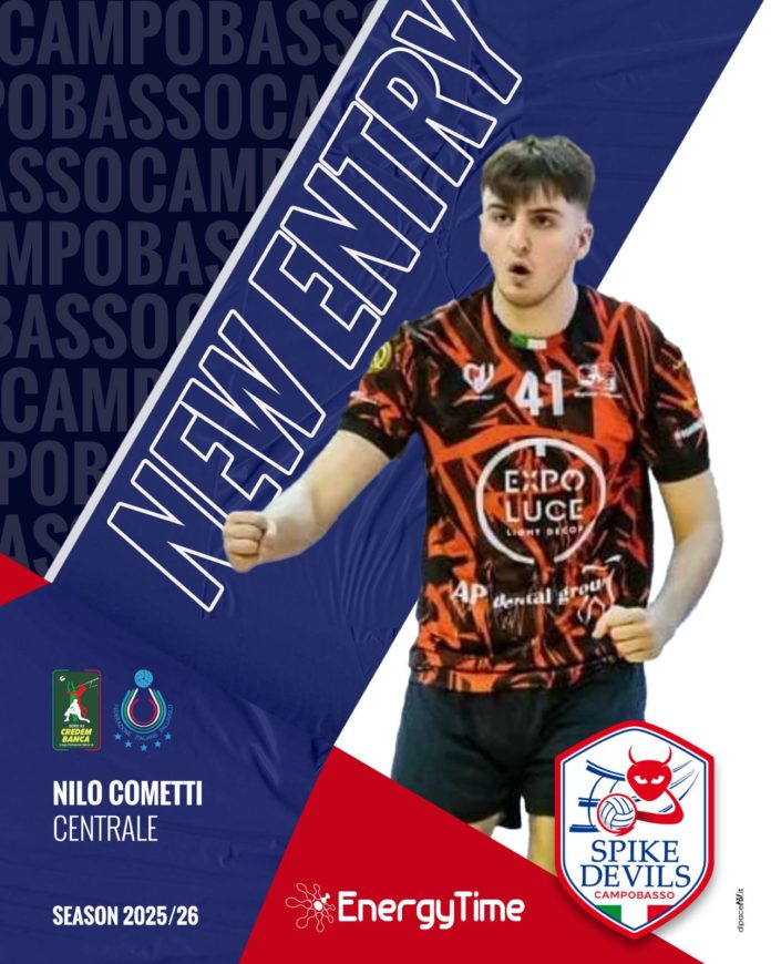 Volley, A3, EnergyTime Spike Devils, Cometti chiude il reparto dei centrali. La giovanissima promessa siciliana sostituirà Stefano Diana