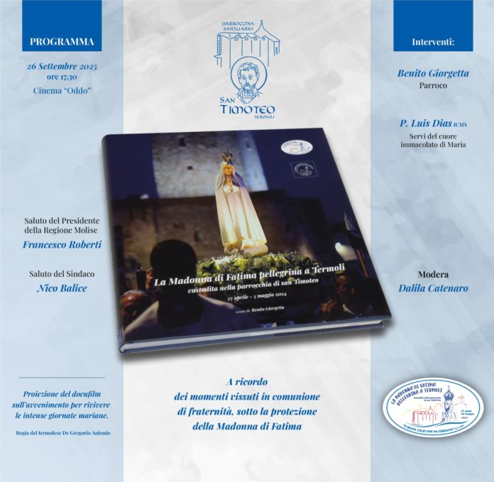 Termoli: venerdí la presentazione del fotolibro di Fatima di don Benito Giorgetta