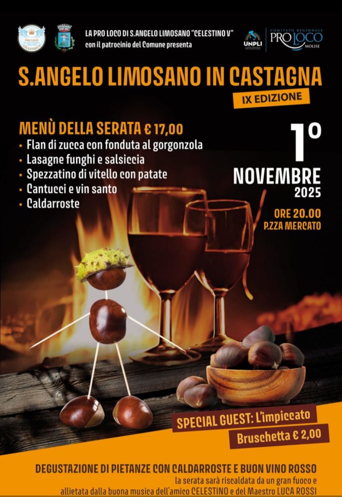 Sant’Angelo Limosano in Castagna. Tutto pronto per la serata del 1° novembre