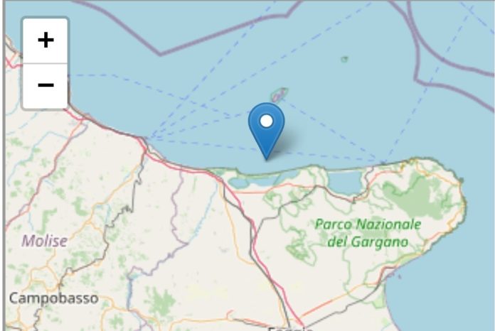 Costa Garganica: scossa di terremoto di magnitudo 3.6