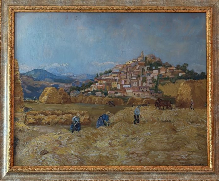“La fienagione a Duronia”, donato al Comune un clone del quadro della pittrice Silvia Pansiotti