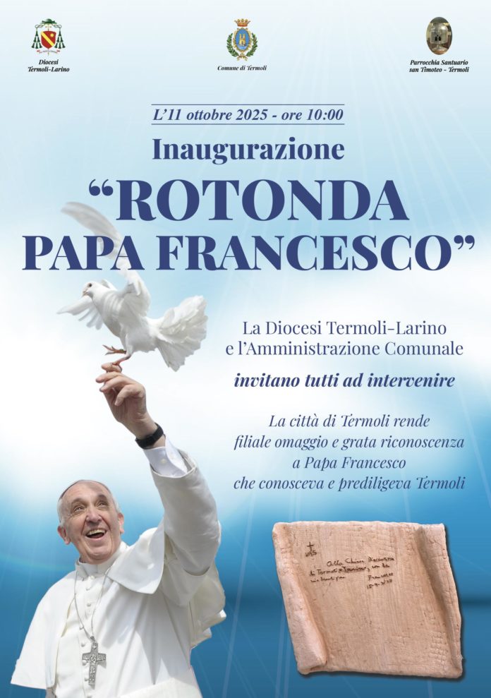 Termoli: conferenza stampa di presentazione della rotonda dedicata a Papa Francesco