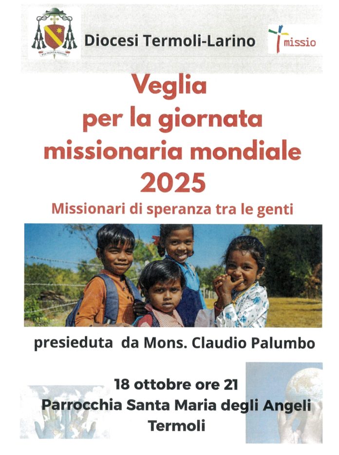 Termoli: veglia diocesana per la giornata missionaria a Santa Maria degli Angeli