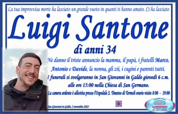 “Quel sorriso contagioso…”, San Giovanni in Galdo in lacrime per Luigi