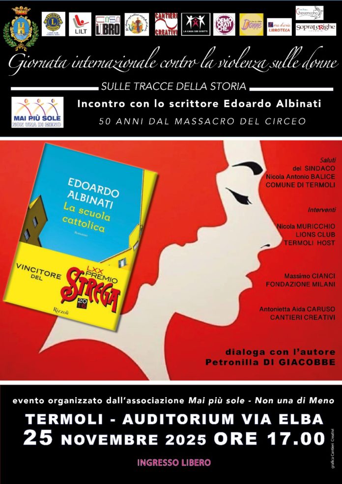 Termoli: presentazione libro di Edoardo Albinati, vincitore del Premio Strega