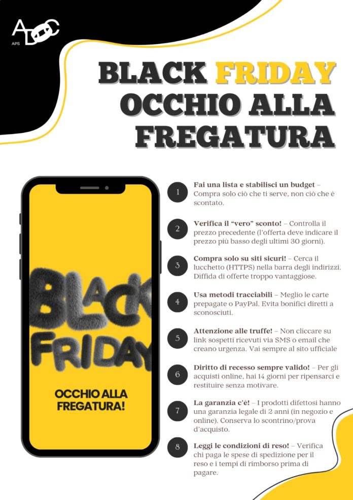 Si avvicina il Black Friday anche in Molise: come riconoscere le truffe