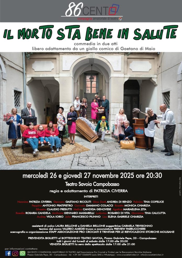 Campobasso: al Teatro Savoia in scena “Il morto sta bene”
