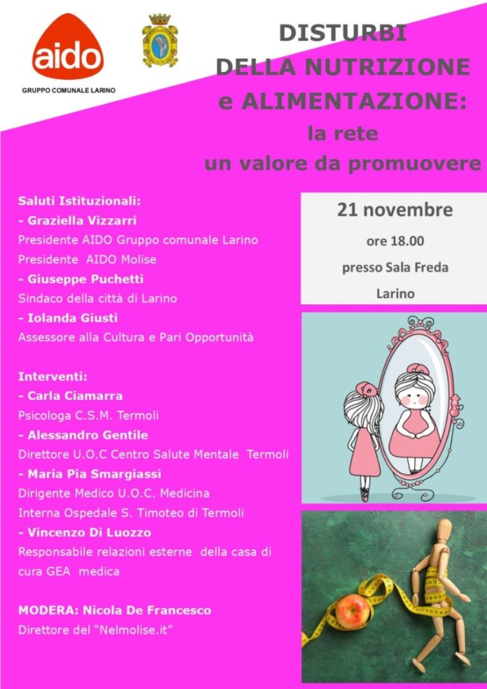 Larino: convegno su Disturbi della Nutrizione e Alimentazione