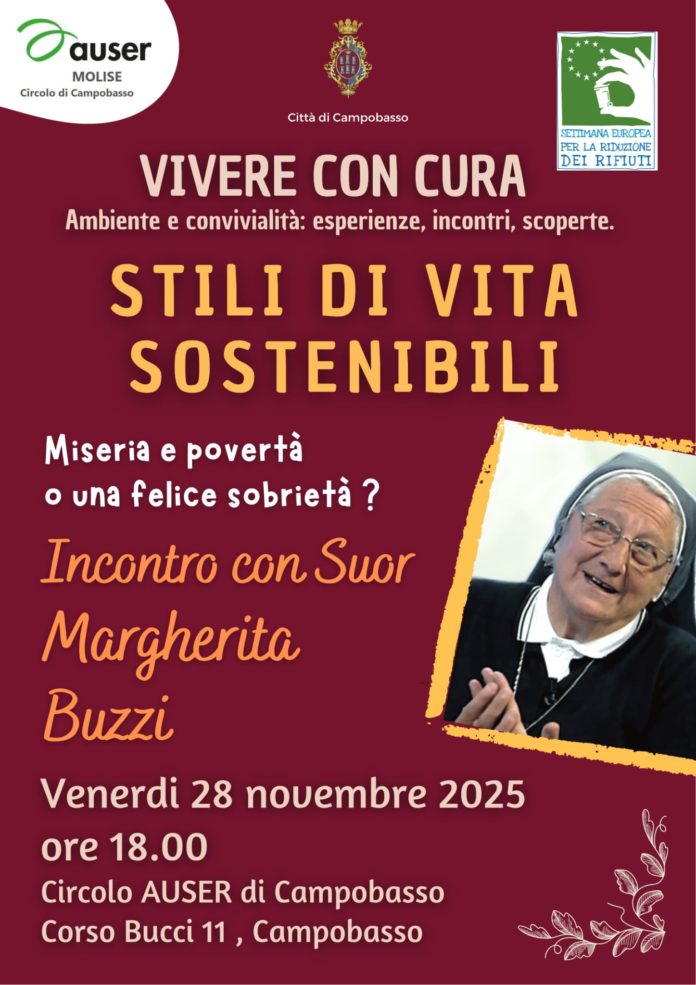 Torna la rassegna vivere con cura: tra gli ospiti sorella Margherita Buzzi