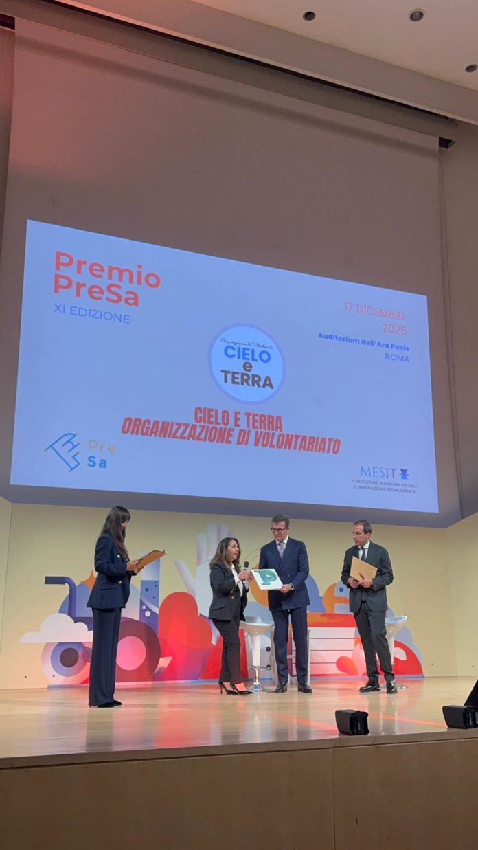 Premio PreSa 2025 all’Organizzazione di Volontariato Cielo e Terra di Trivento