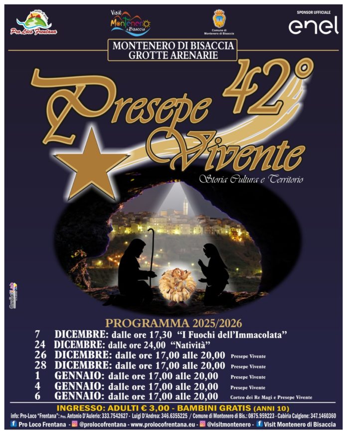 Montenero di Bisaccia: 42esima edizione del Presepe Vivente