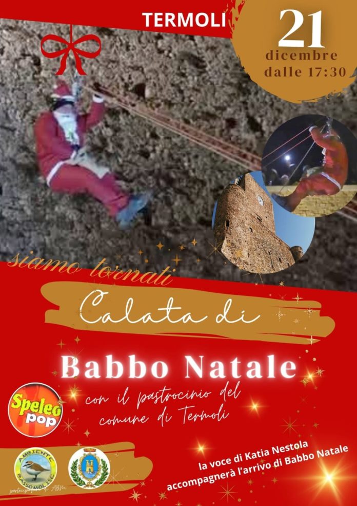 Il 21 dicembre la “Calata di babbo natale” dal Castello Svevo di Termoli