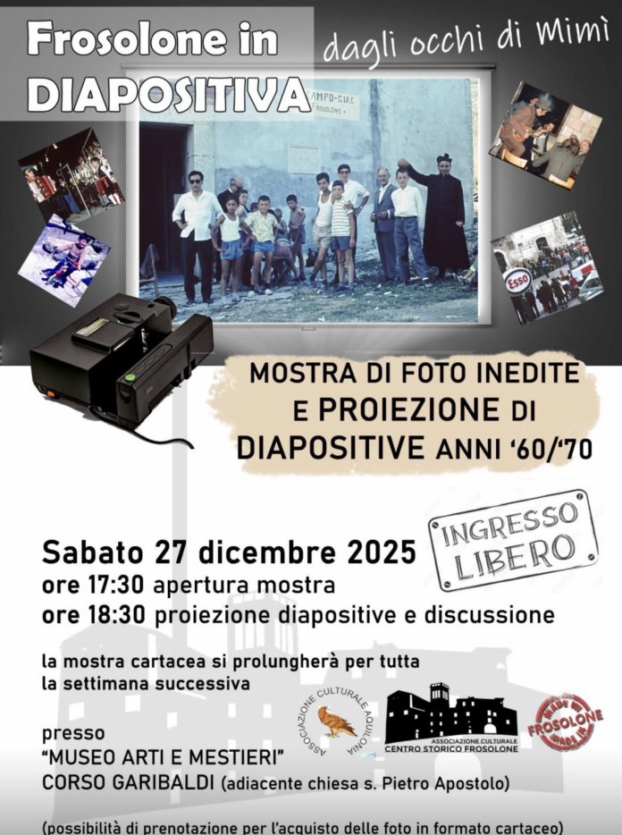 Frosolone in diapositiva, ‘dagli occhi di Mimì’ scatti inediti