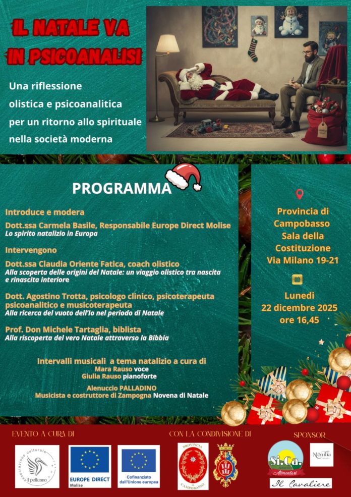 Il Natale va in psicoanalisi, 22 dicembre convegno a Campobasso