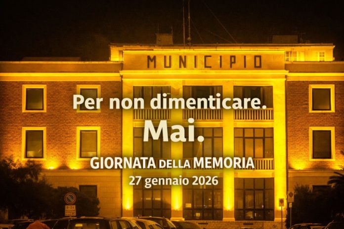 Giornata della memoria: il comune di Termoli si illumina di giallo