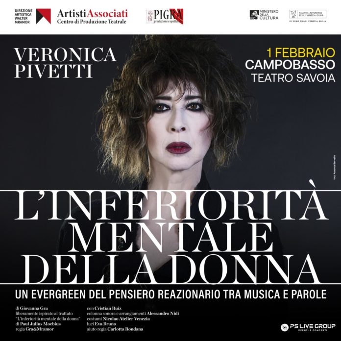 “L’inferiorità mentale della donna”, Veronica Pivetti a Campobasso