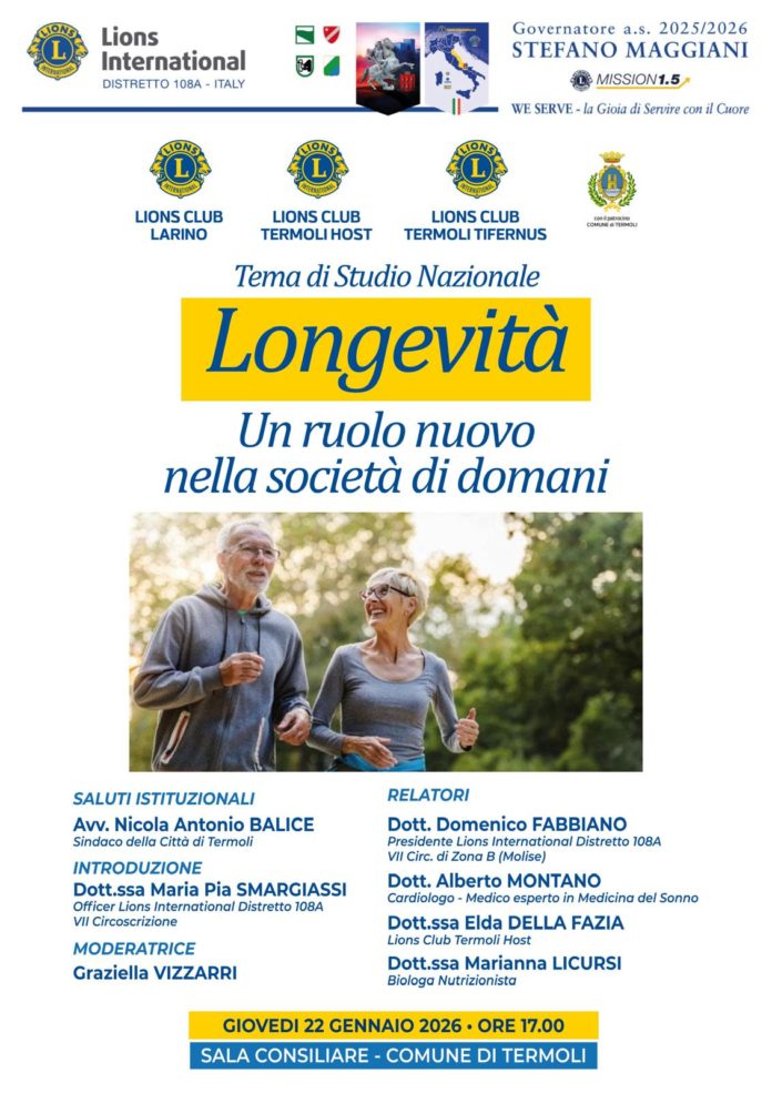Termoli: convegno sulla longevità promosso dai Lions