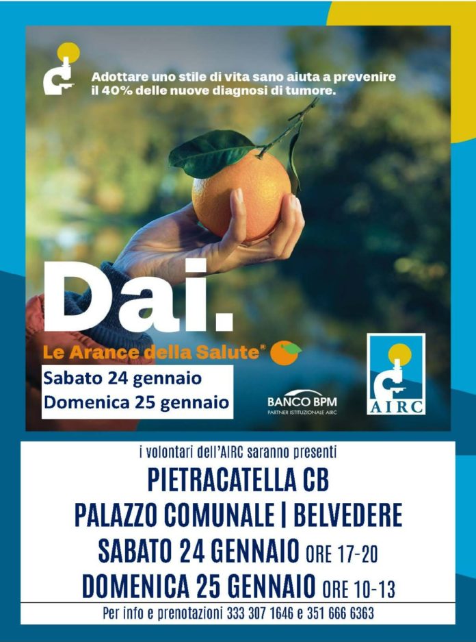 Pietracatella: le arance della salute