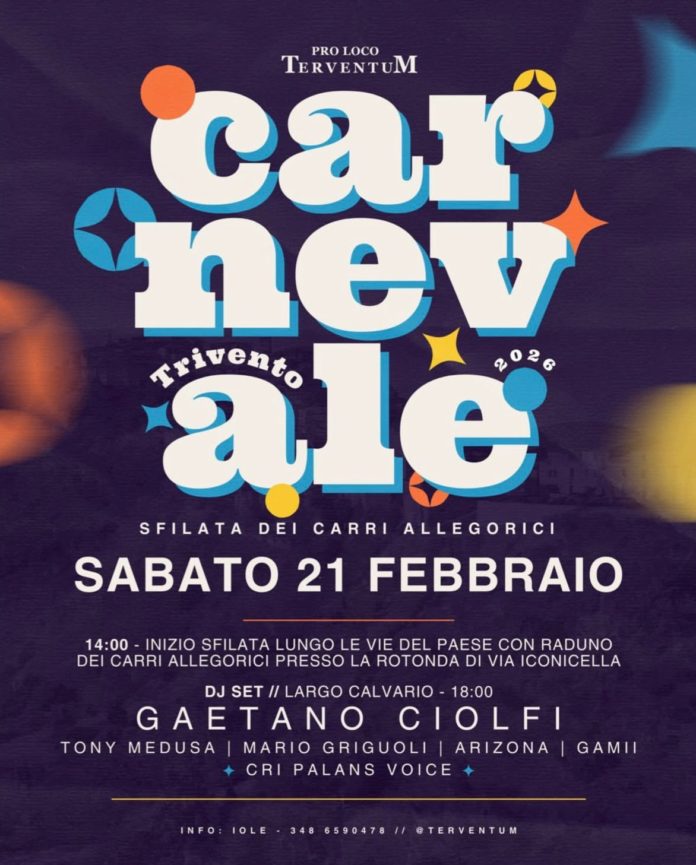 La Pro loco Terventum presenta la sfilata dei carri allegorici di carnevale