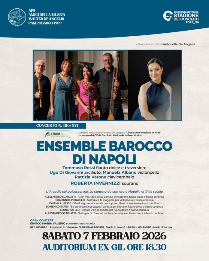 Campobasso: All’ex Gil, il soprano Roberta Invernizzi