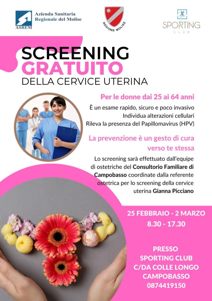 Screening gratuito allo Sporting Club Campobasso il 25 febbraio e 2 marzo
