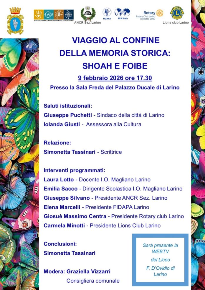 Larino: a palazzo ducale, convegno sulla Shoah e le Foibe