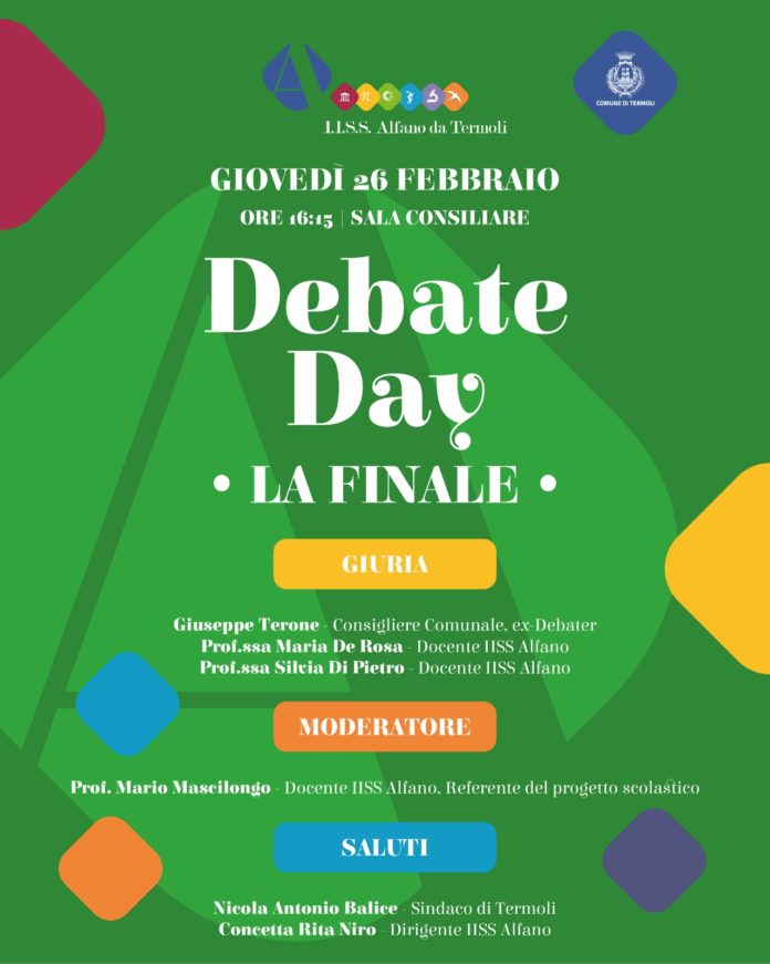 “Debate day” giovedì la finale in sala consiliare a Termoli