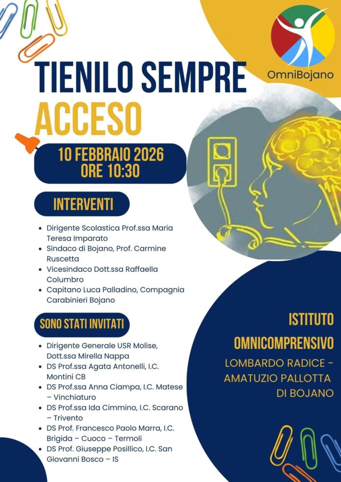 Bullismo e legalità, a Bojano l’incontro “Tienilo sempre acceso”