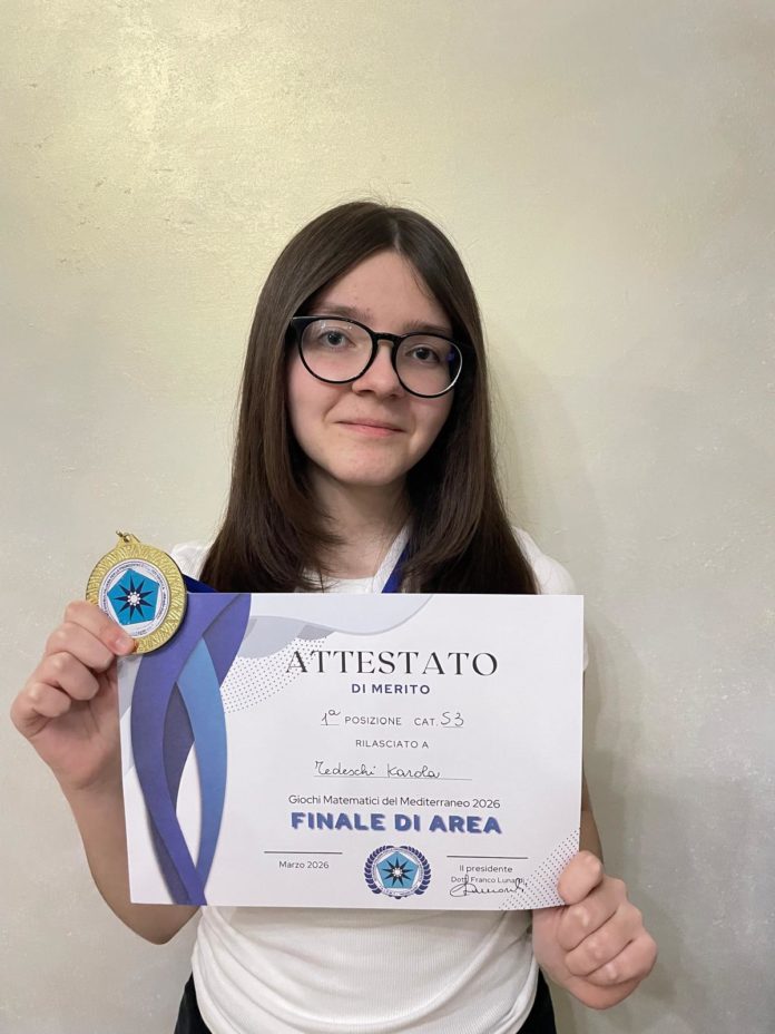 Giochi matematici: Karola Tedeschi, di Jelsi, alla finale nazionale a Palermo