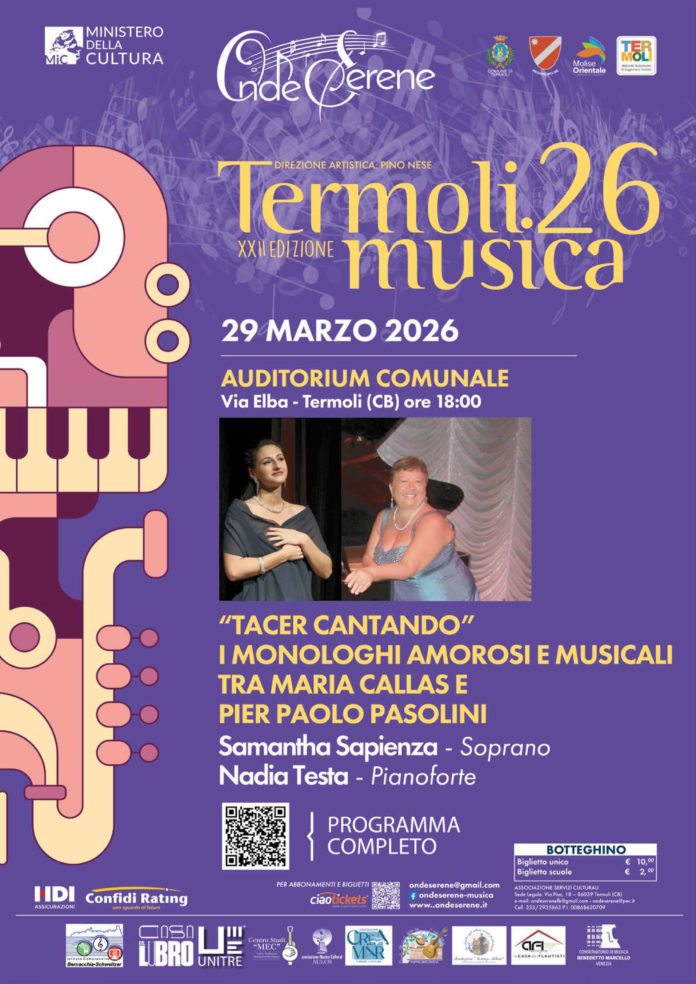 Termoli musica 26: “Tacer cantando”