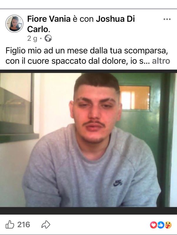 Morte ragazzo molisano in cella nelle Marche, il dolore della madre sui social