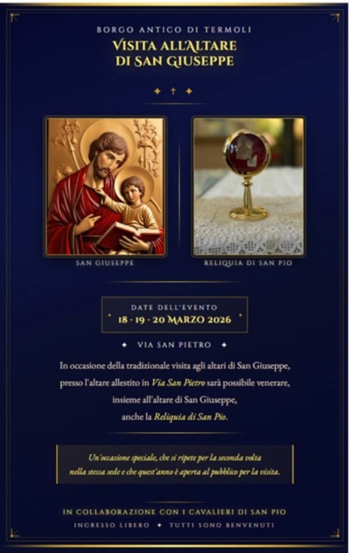 A Termoli, gli altari di San Giuseppe e la reliquia di San Pio