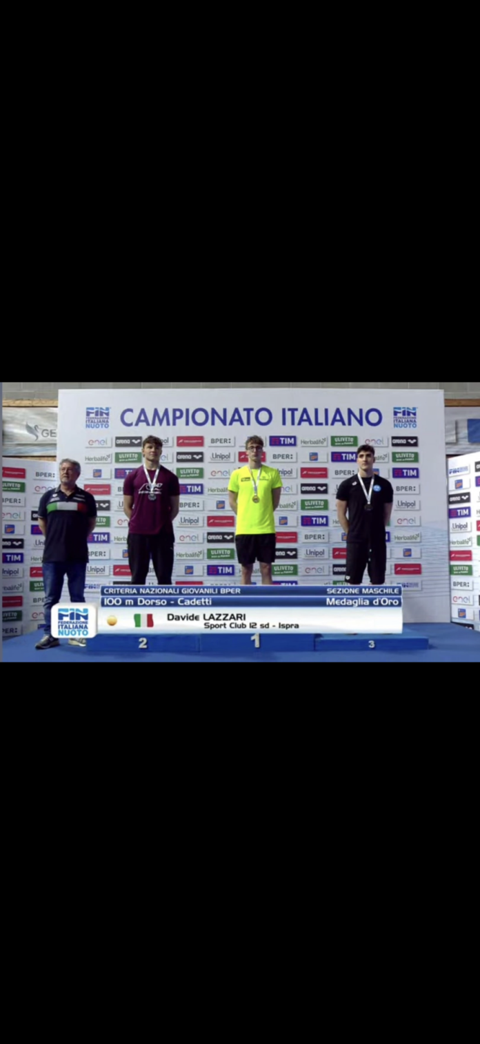 Nuoto, Criteria Nazionali Giovanili: D’Agostino M2 è bronzo nei 100 dorso