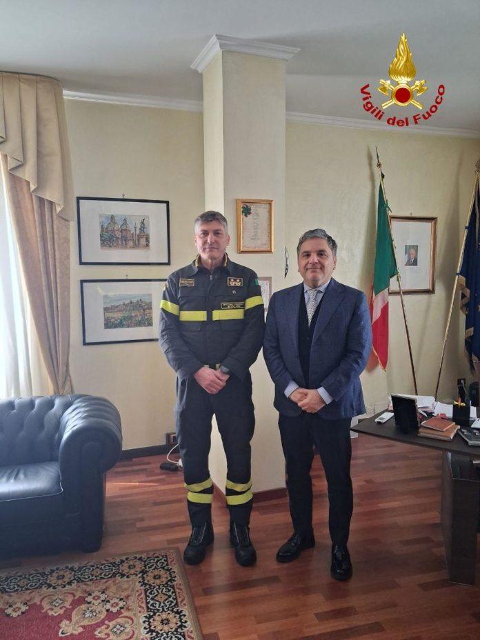 Il Dirigente regionale dei Vigili del Fuoco visita il Comando di Isernia