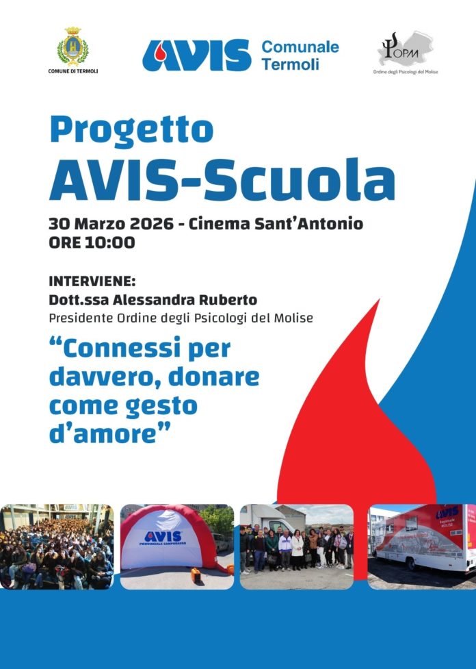 Progetto Avis- Scuola: incontro a Termoli, al cinema S.Antonio