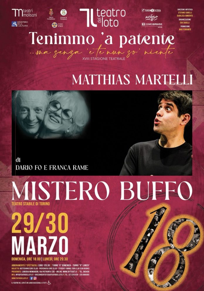 Matthias Martelli porta in scena al Loto: “Mistero Buffo” di Fo e Rame