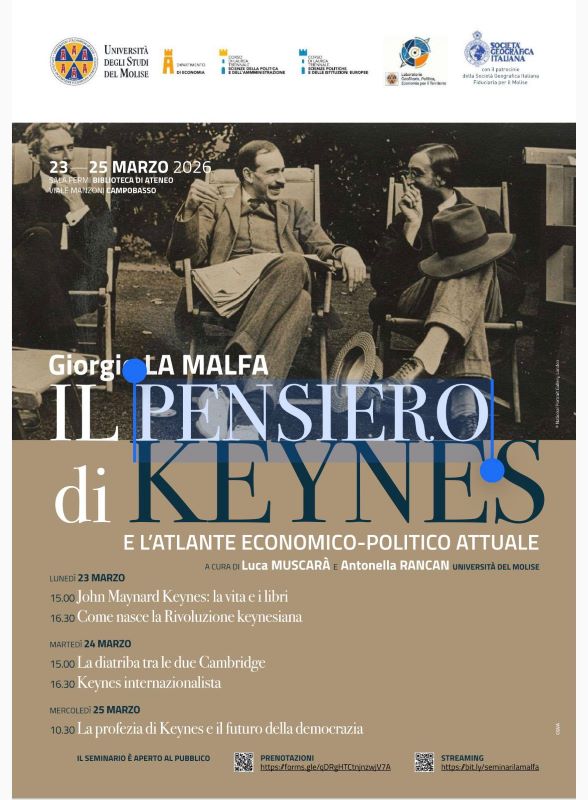 Giorgio La Malfa all’UniMol per parlare del pensiero di Keynes