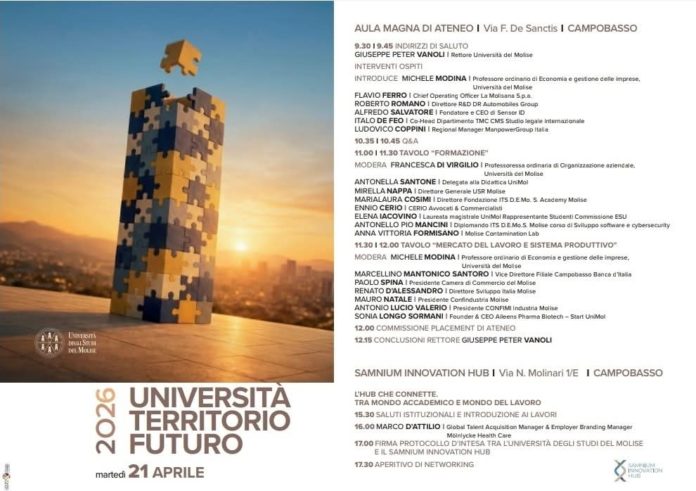 Martedì torna l’appuntamento con “Samnium Innovation Hub” all’Unimol di Cb