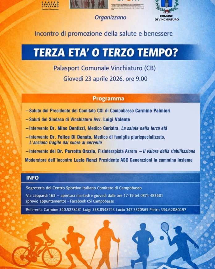 Vinchiaturo: convegno “Terza età o terzo Tempo?”