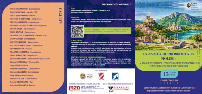 Convegno scientifico a Campobasso patrocinato da Asrem