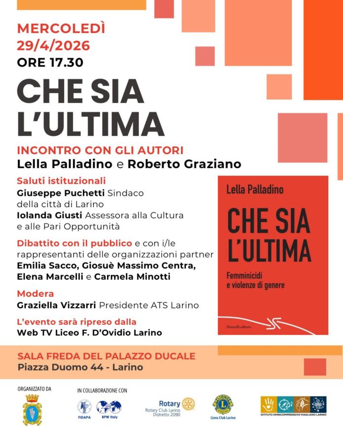 A Larino la presentazione del libro “Che sia l’ultima” di Lella Palladino