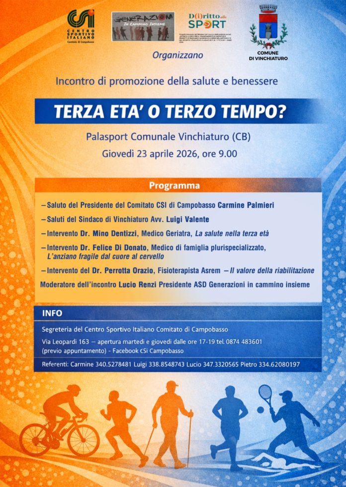 Vinchiaturo: convegno “terza età o terzo tempo?”